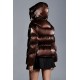 2022 Moncler Frele Short Hooded dunjacka Dam Down Puffer Coat Vinterjacka Dark Brun