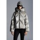 2022 Moncler Frele Short Hooded dunjacka Dam Down Puffer Coat Vinterjacka Light Grå