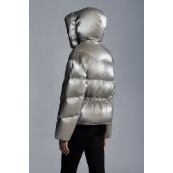 2022 Moncler Frele Short Hooded dunjacka Dam Down Puffer Coat Vinterjacka Light Grå