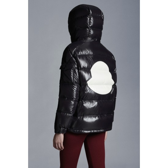 2022 Moncler Fustet Short dunjacka Dam Down Puffer Coat Vinterjacka Svart