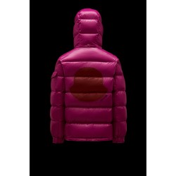 2022 Moncler Fustet Short dunjacka Dam Hooded Down Puffer Coat Vinterjacka Rosa