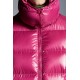 2022 Moncler Fustet Short dunjacka Dam Hooded Down Puffer Coat Vinterjacka Rosa