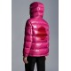 2022 Moncler Fustet Short dunjacka Dam Hooded Down Puffer Coat Vinterjacka Rosa