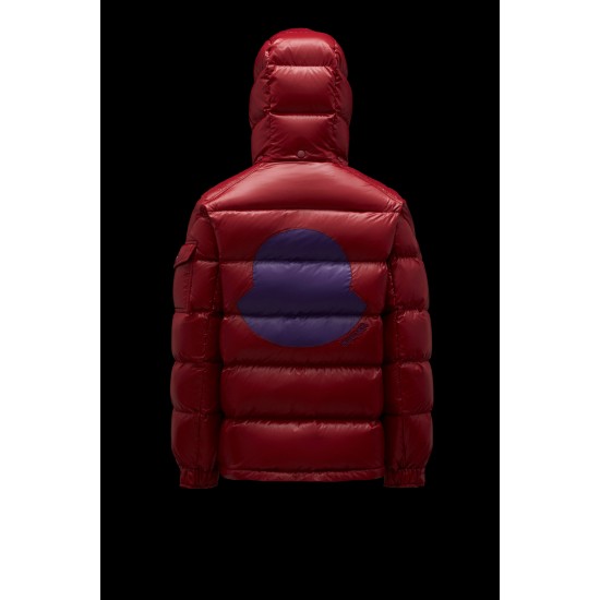 2022 Moncler Fustet Short dunjacka Dam Hooded Down Puffer Coat Vinterjacka Röd