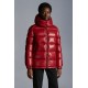 2022 Moncler Fustet Short dunjacka Dam Hooded Down Puffer Coat Vinterjacka Röd