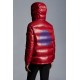 2022 Moncler Fustet Short dunjacka Dam Hooded Down Puffer Coat Vinterjacka Röd