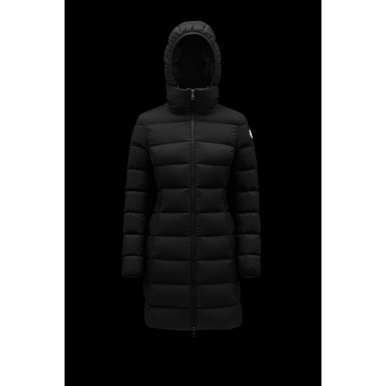 2022 Moncler Gie Parka Long dunjacka Dam Hooded Down Puffer Coat Vinterjacka Svart