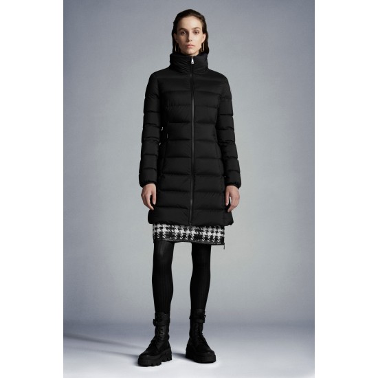 2022 Moncler Gie Parka Long dunjacka Dam Hooded Down Puffer Coat Vinterjacka Svart