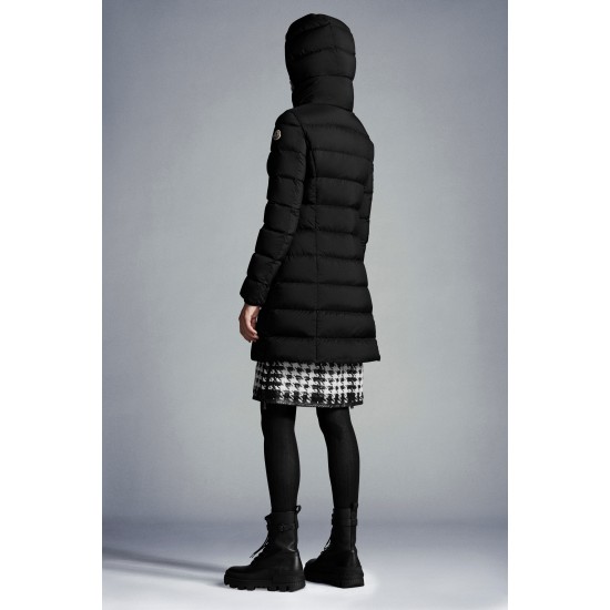 2022 Moncler Gie Parka Long dunjacka Dam Hooded Down Puffer Coat Vinterjacka Svart