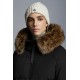 2022 Moncler Guimauve Parka Fur Collar Hooded Long dunjacka Dam Down Puffer Coat Vinterjacka Svart