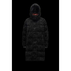 2022 Moncler Hainardia Parka Hooded Long dunjacka Dam Down Puffer Coat Vinterjacka Svart