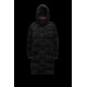 2022 Moncler Hainardia Parka Hooded Long dunjacka Dam Down Puffer Coat Vinterjacka Svart