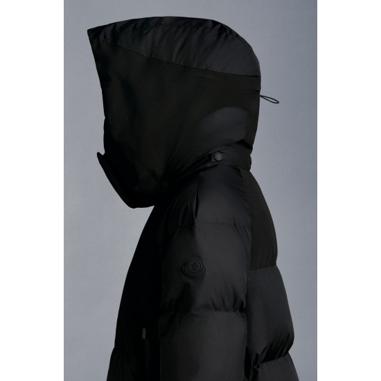 2022 Moncler Heliotrope Parka Long dunjacka Dam Down Puffer Coat Vinterjacka Svart