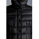 2022 Moncler Hermifur Parka Fur Hooded Collar Long dunjacka Dam Down Puffer Coat Vinterjacka Svart