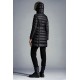 2022 Moncler Hermifur Parka Fur Hooded Collar Long dunjacka Dam Down Puffer Coat Vinterjacka Svart