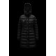 2022 Moncler Hermine Parka Hooded Long dunjacka Dam Down Puffer Coat Vinterjacka Svart