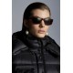 2022 Moncler Hermine Parka Hooded Long dunjacka Dam Down Puffer Coat Vinterjacka Svart