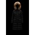 2022 Moncler Khloe Parka Fur Hooded Collar Long dunjacka Dam Down Puffer Coat Vinterjacka Svart