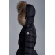 2022 Moncler Khloe Parka Fur Hooded Collar Long dunjacka Dam Down Puffer Coat Vinterjacka Svart