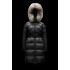 2022 Moncler Lalteron Parka Fur Collar Hooded Long dunjacka Dam Down Puffer Coat Vinterjacka Svart