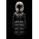 2022 Moncler Lalteron Parka Fur Collar Hooded Long dunjacka Dam Down Puffer Coat Vinterjacka Svart