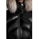 2022 Moncler Lalteron Parka Fur Collar Hooded Long dunjacka Dam Down Puffer Coat Vinterjacka Svart