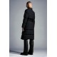 2022 Moncler Lampsane Parka Long dunjacka Dam Down Puffer Coat Vinterjacka Svart