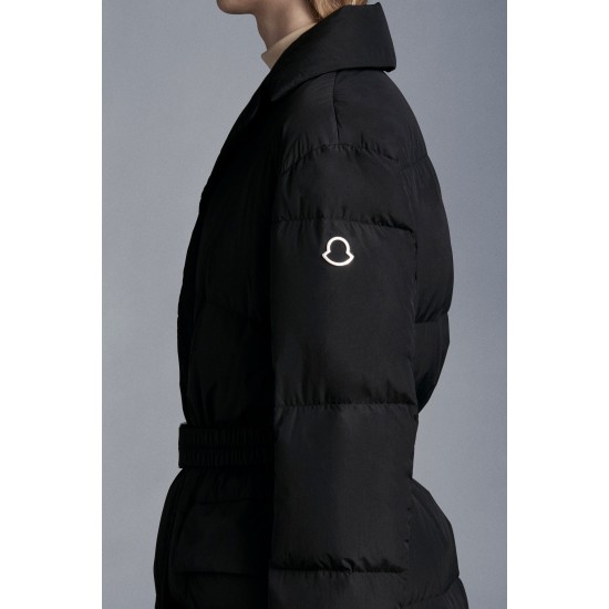 2022 Moncler Lampsane Parka Long dunjacka Dam Down Puffer Coat Vinterjacka Svart