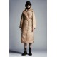 2022 Moncler Lauzee Parka Long dunjacka Dam Down Puffer Coat Vinterjacka Sand Beige