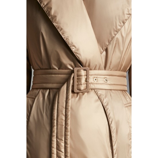 2022 Moncler Lauzee Parka Long dunjacka Dam Down Puffer Coat Vinterjacka Sand Beige