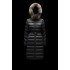 2022 Moncler Leersie Parka Fur Collar Long dunjacka Dam Down Puffer Coat Vinterjacka Dark Gray