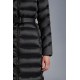 2022 Moncler Leersie Parka Fur Collar Long dunjacka Dam Down Puffer Coat Vinterjacka Dark Gray