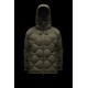 2022 Moncler Lepturus Parka Short dunjacka Dam Fur Hooded Collar Down Puffer Coat Vinterjacka Army Grön