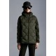 2022 Moncler Lepturus Parka Short dunjacka Dam Fur Hooded Collar Down Puffer Coat Vinterjacka Army Grön