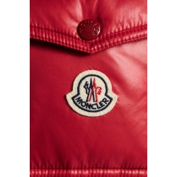 2022 Moncler Maire Short dunjacka Dam Down Puffer Coat Vinterjacka Scarlet Röd