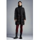 2022 Moncler Malban Parka Long dunjacka Dam Waist Down Puffer Coat Vinterjacka Svart