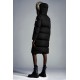 2022 Moncler Marrionnier Parka Fur Hooded Collar Long dunjacka Dam Down Puffer Coat Vinterjacka Svart