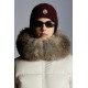 2022 Moncler Marrionnier Parka Hooded Long dunjacka Dam Down Puffer Coat Vinterjacka Silk Vit