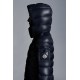 2022 Moncler Moka Hooded Long dunjacka Dam Down Puffer Coat Vinterjacka Night Blå