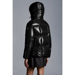 2022 Moncler Parana Short dunjacka Dam Down Puffer Coat Vinterjacka Svart