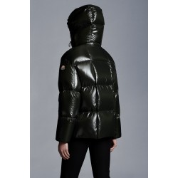 2022 Moncler Parana Short dunjacka Dam Down Puffer Coat Vinterjacka Dark Grön