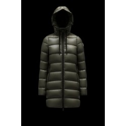 2022 Moncler Suyen Parka Long dunjacka Dam Down Puffer Coat Vinterjacka Army Grön