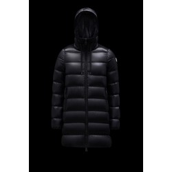 2022 Moncler Suyen Parka Long dunjacka Dam Down Puffer Coat Vinterjacka Svart