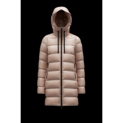 2022 Moncler Suyen Parka Long dunjacka Dam Down Puffer Coat Vinterjacka Blush Rosa