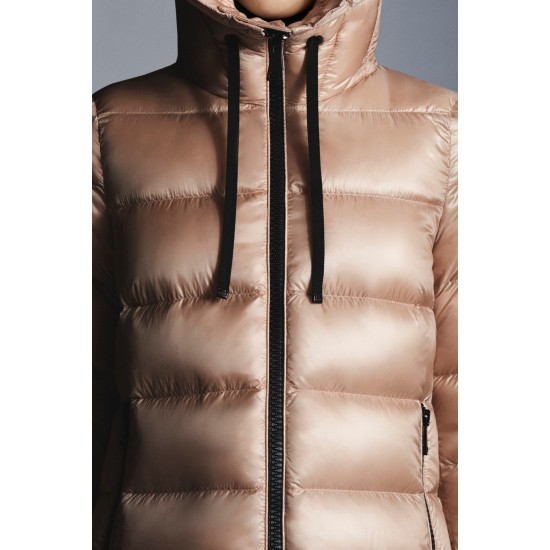 2022 Moncler Suyen Parka Long dunjacka Dam Down Puffer Coat Vinterjacka Blush Rosa