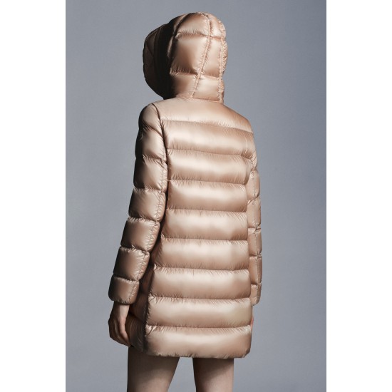 2022 Moncler Suyen Parka Long dunjacka Dam Down Puffer Coat Vinterjacka Blush Rosa