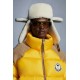 8 MONCLER PALM ANGELS Kelsey Short dunjacka Dams Down Puffer Coat Vinterjacka Mustard Gul