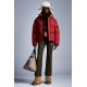 8 MONCLER PALM ANGELS Panamint Short dunjacka Dams Down Puffer Coat Vinterjacka Burgundy Röd