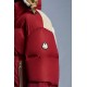 8 MONCLER PALM ANGELS Panamint Short dunjacka Dams Down Puffer Coat Vinterjacka Burgundy Röd