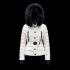 Moncler GRENOBLE Short Nylon Plain Logo Dam Hooded Ski dunjackas With Fur Collar Vit